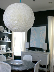 Een lampion met koffiefilters heel apart 