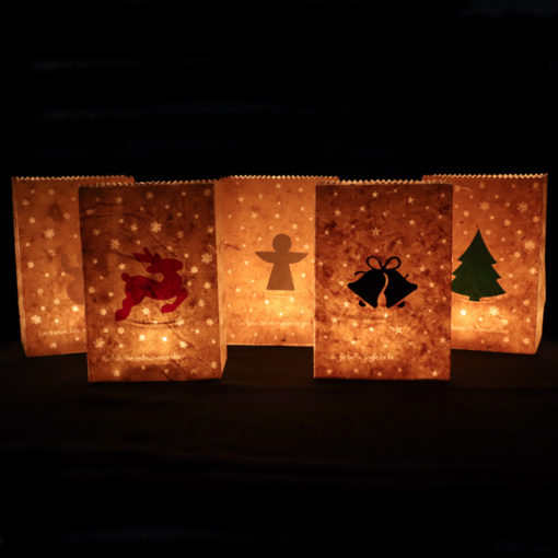 Candle bags sfeerlichten kerst van lokta papier4