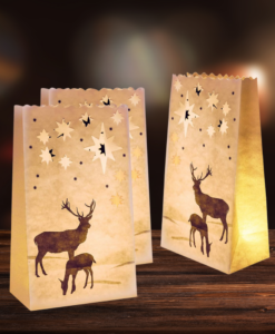 Candlebag Hert met sterren sfeerfoto