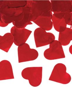 Confetti kanon hartjes metallic