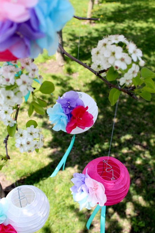 Bloemen lampionnen DIY