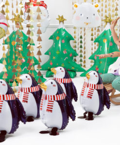 Kerst pinguïn folieballonnen