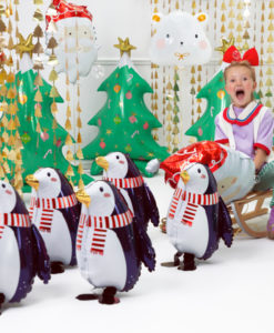 Kerst pinguïn folieballonnen