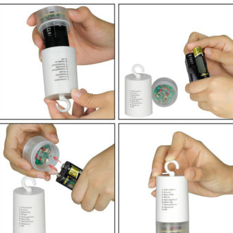 fireworkds light batterijen plaatsen