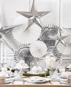 Zilveren kerst ster 70cm