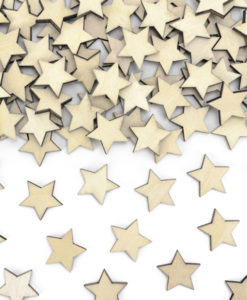 houten sterren confetti