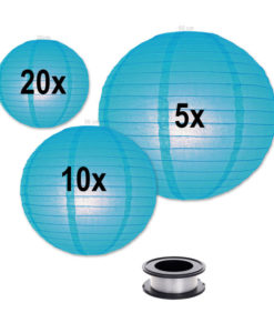 Lampion-voordeelpakket-blauwe-lampionnen-zonder-verlichting