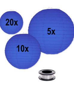 donker blauwe lampionnen voordeelpakket mooie donker blauwe lampion