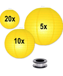 Extra voordelige gele lampionnen zonder verlichting