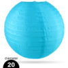 Licht blauwe Nylon lampion 20cm weerbestendige lampionnen voor buiten