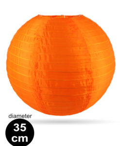 Oranje Nylon lampion 35cm weerbestendige lampionnen voor buiten