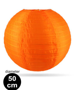 Oranje Nylon lampion 50cm weerbestendige lampionnen voor buiten