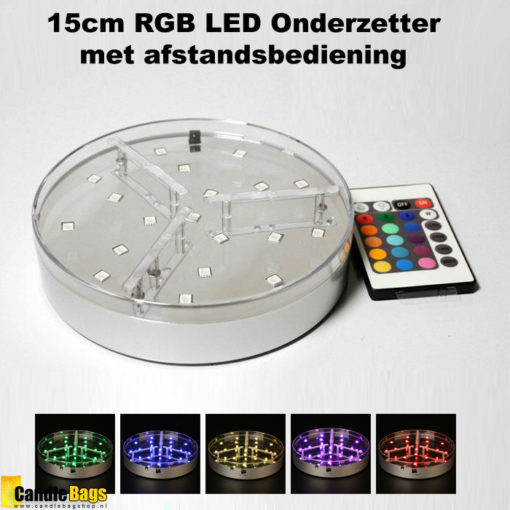 RGB LED onderzetter met afstandsbediening