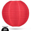 Rode Nylon lampion 20cm weerbestendige lampionnen voor buiten
