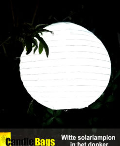 Onze witte solarlampion op zonne energie