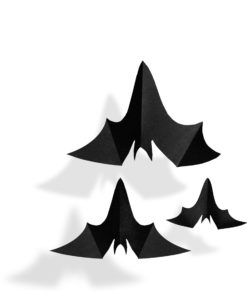 set van 3 vleermuizen voor halloween