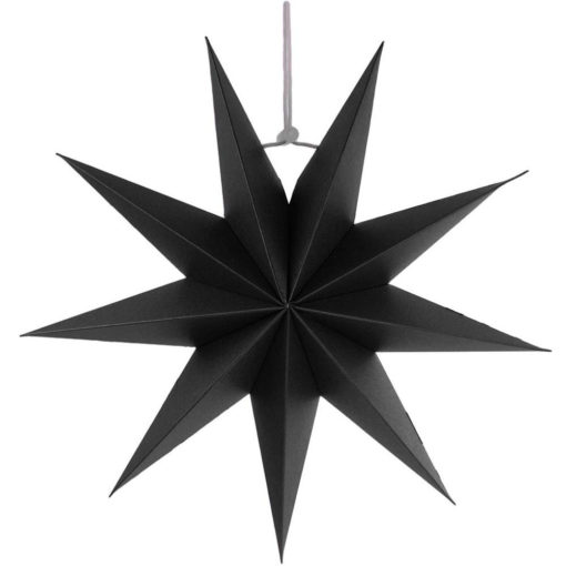 Zwarte ster kerst 9 punten 45cm