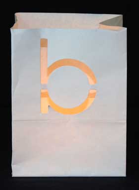 candle bag met letter b