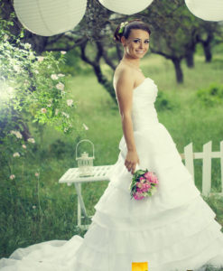 bruid met lampionnen