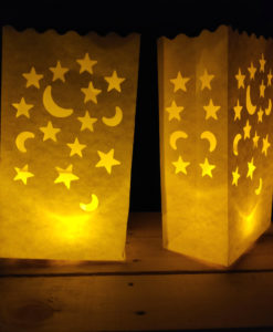 candle bag sterren en maan kaarszak groot verlicht