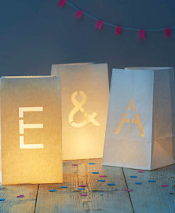 alfabet candle bags