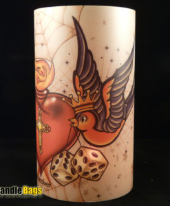Alternative view of Candlecover Tattoo Swallow