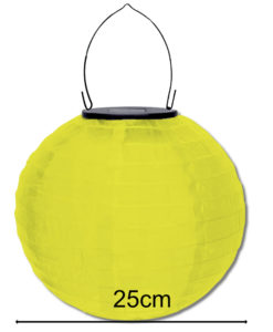 Gele solar lampion voor buiten op zonne-energie