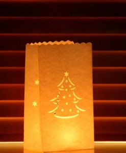 candle bag met kerstboom