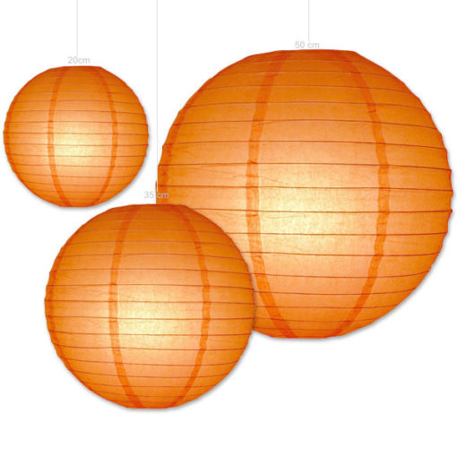 lampion oranje verkrijgbaar in diverse formaten