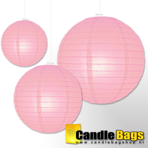 roze lampion van 50cm