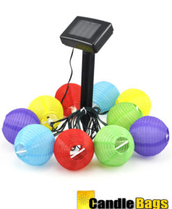 lampionnen slinger op zonne-energie