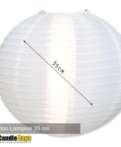 Lampion nylon 35cm wit