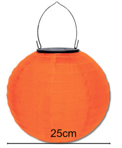 Oranje solar lampion voor buiten op zonne-energie