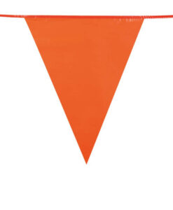 oranje vlaggenlijn 10 meter met 15 oranje vlaggetjes