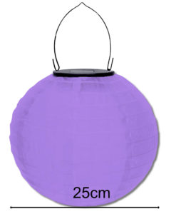 Paarse solar lampion voor buiten op zonne-energie