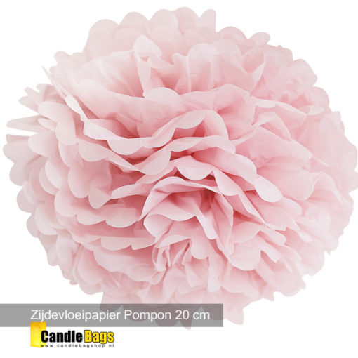 pompon roze 20cm