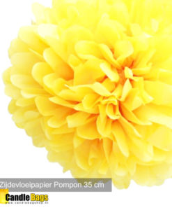 pompon geel 35 cm