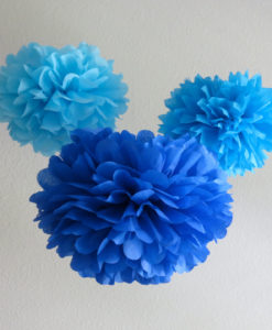 Alternative view of Pompon donker blauw 20 cm