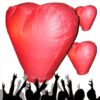 Rode hart wensballon