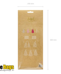 Verpakking achterzijde tassel roze