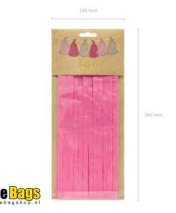 Verpakking voorzijde tassel roze