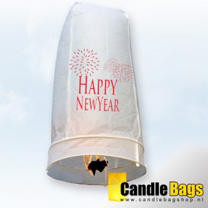 mooie wensballon met happy new year opdruk