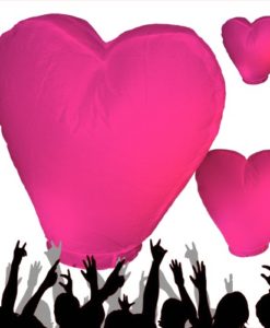roze hart wensballon