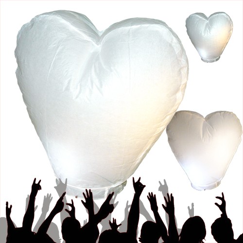 wensballon hart wit