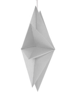 witte kerst ster zijaanzicht