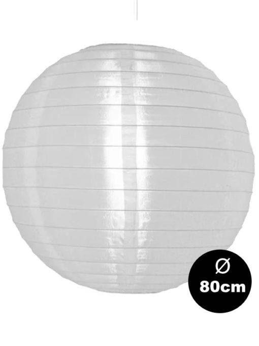 witte nylon lampion voor buiten 80cm